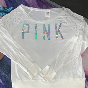 Never worn Pink Studded long sleeve tee